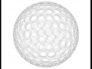 Wireframe Shape Geometric Golf Ball 3D Baskı Modeli