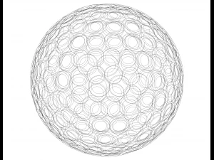 Wireframe Shape Geometric Golf Ball 3D Print Model
