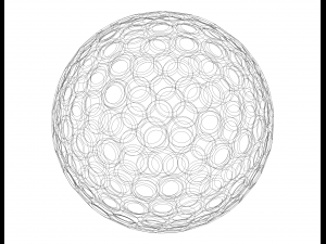 Wireframe Shape Geometric Golf Ball 3D Baskı Modeli