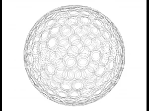 Wireframe Shape Geometric Golf Ball 3D Print Model