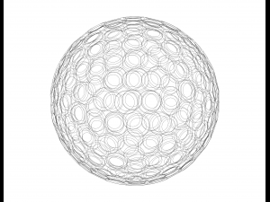 Wireframe Shape Geometric Golf Ball 3D Baskı Modeli