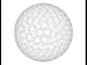 Wireframe Shape Geometric Golf Ball 3D Baskı Modeli