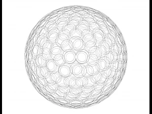 Wireframe Shape Geometric Golf Ball 3D Print Model