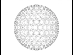 Wireframe Shape Geometric Golf Ball 3D Print Model