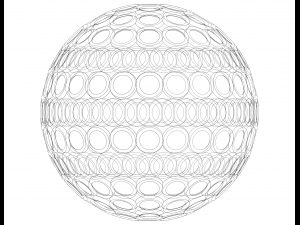 Wireframe Shape Geometric Golf Ball 3D Baskı Modeli
