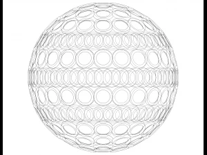 Wireframe Shape Geometric Golf Ball 3D Print Model