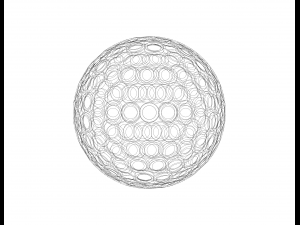 Wireframe Shape Geometric Golf Ball 3D Baskı Modeli