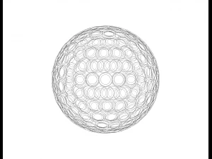 Wireframe Shape Geometric Golf Ball 3D Print Model