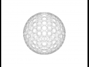 Wireframe Shape Geometric Golf Ball 3D Baskı Modeli