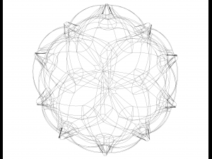 Wireframe Shape Geometric Leaf Ball Modèles 3D en vedette