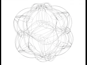 Wireframe Shape Geometric Leaf Ball 3D Print Model