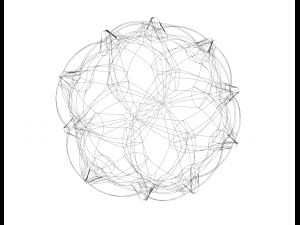 Wireframe Shape Geometric Leaf Ball Modèles 3D en vedette