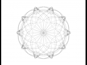 Wireframe Shape Geometric Leaf Ball Modèles 3D en vedette