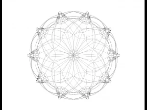 Wireframe Shape Geometric Leaf Ball 3D Print Model