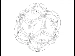 Wireframe Shape Geometric Leaf Ball 3D Print Model