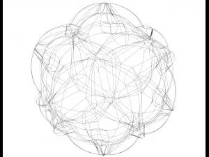 Wireframe Shape Geometric Leaf Ball 3D Print Model