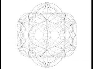 Wireframe Shape Geometric Leaf Ball Modèles 3D en vedette