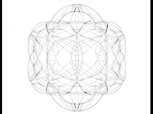 Wireframe Shape Geometric Leaf Ball 3D Print Model