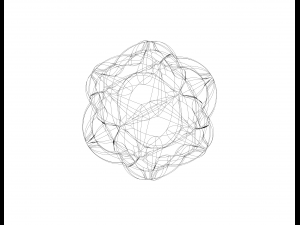 Wireframe Shape Geometric Leaf Ball Modèles 3D en vedette