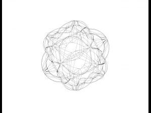 Wireframe Shape Geometric Leaf Ball 3D Print Model