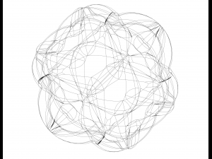 Wireframe Shape Geometric Leaf Ball Modèles 3D en vedette