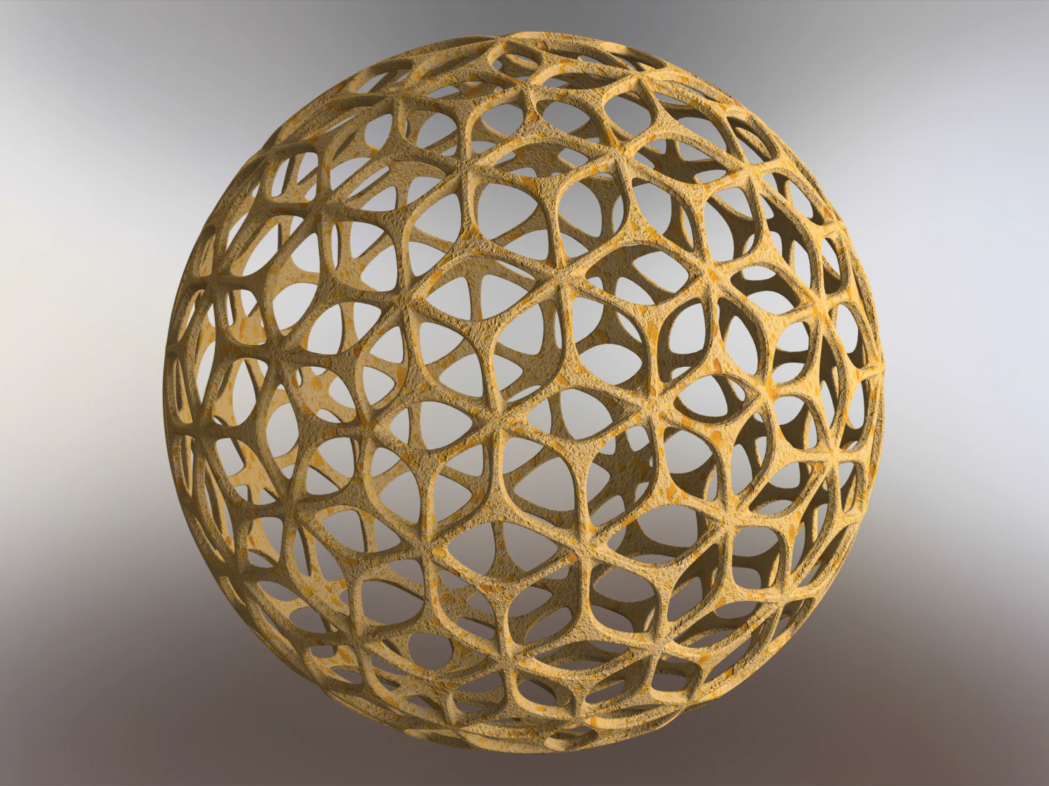 Wireframe Shape Geometric Leaf Pattern Ball 3D Print Model .c4d .max .obj .3ds .fbx .stl .blend 