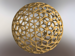 Wireframe Shape Geometric Leaf Pattern Ball 3D प्रिंट मॉडल