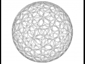 Wireframe Shape Geometric Leaf Pattern Ball 3D Принт Модель