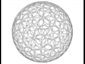 Wireframe Shape Geometric Leaf Pattern Ball 3D Print Model