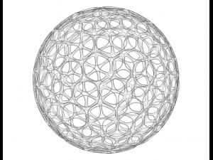 Wireframe Shape Geometric Leaf Pattern Ball 3D Принт Модель