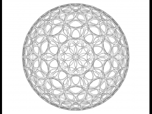 Wireframe Shape Geometric Leaf Pattern Ball 3D Принт Модель