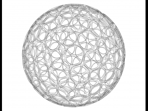 Wireframe Shape Geometric Leaf Pattern Ball 3D Принт Модель
