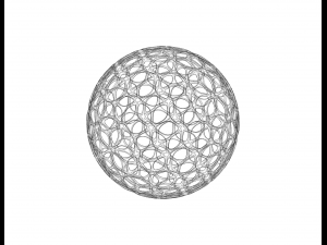 Wireframe Shape Geometric Leaf Pattern Ball 3D Принт Модель