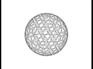 Wireframe Shape Geometric Leaf Pattern Ball 3D Print Model