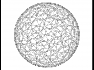Wireframe Shape Geometric Leaf Pattern Ball 3D Принт Модель