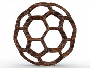 Wireframe Shape Geometric Soccer Ball 3D Print Model
