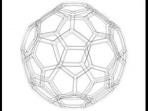 Wireframe Shape Geometric Soccer Ball 3D Print Model