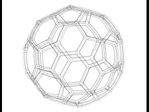 Wireframe Shape Geometric Soccer Ball 3D Print Model