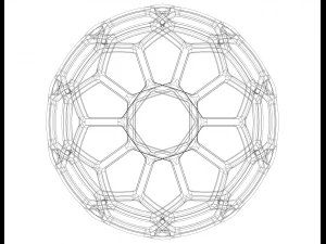 Wireframe Shape Geometric Soccer Ball 3D Print Model