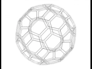 Wireframe Shape Geometric Soccer Ball 3D Print Model