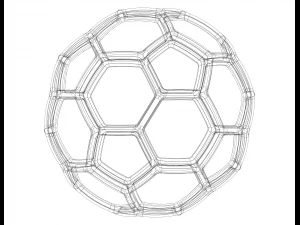 Wireframe Shape Geometric Soccer Ball 3D Print Model