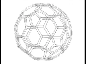 Wireframe Shape Geometric Soccer Ball 3D Print Model