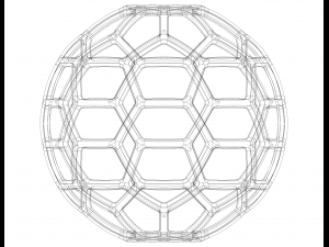 Wireframe Shape Geometric Soccer Ball Modelo de impresión 3D