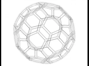 Wireframe Shape Geometric Soccer Ball 3D Print Model
