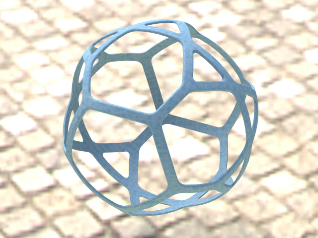 Wireframe Shape Geometric Simple Ball 3D Принт Модель .c4d .max .obj .3ds .fbx .stl .blend 