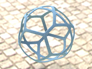 Wireframe Shape Geometric Simple Ball 3D प्रिंट मॉडल