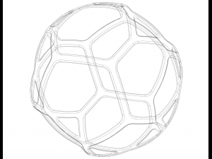 Wireframe Shape Geometric Simple Ball 3D Принт Модель