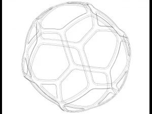 Wireframe Shape Geometric Simple Ball 3D Print Model