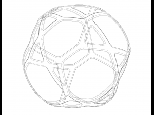 Wireframe Shape Geometric Simple Ball 3D Принт Модель
