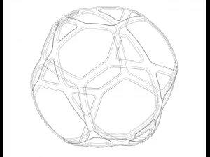 Wireframe Shape Geometric Simple Ball 3D Print Model